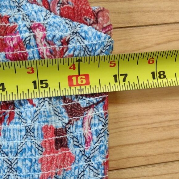 Knox Rose Blue and Red Floral Print Maxi Dress Size Medium - Picture 9 of 10